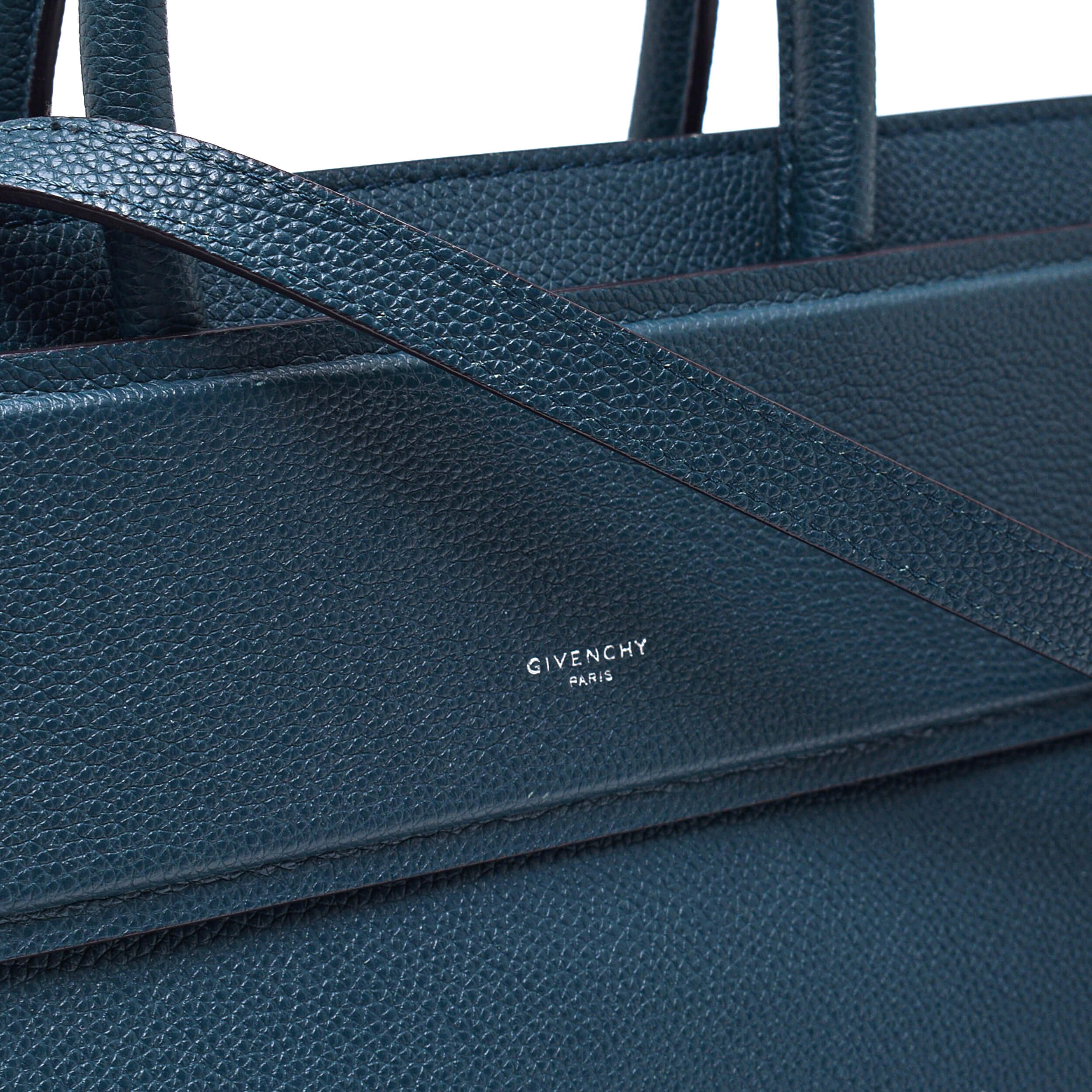 Givenchy - Blue Calfskin Leather Small Horizon Bag